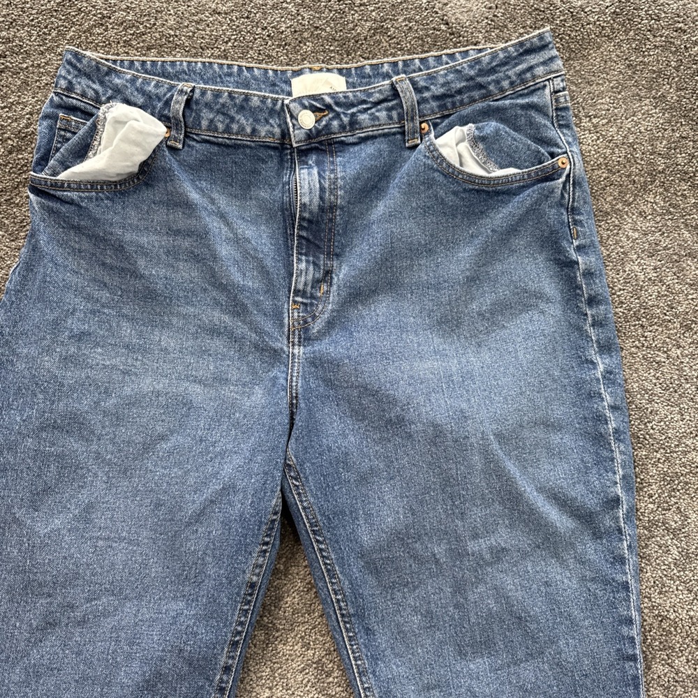 H&M Jeans Womens 16 Skinny Stretch High Waist Medium Wash Blue Denim - Picture 2 of 10